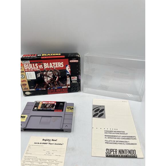 Bulls vs. Blazers and the NBA Playoffs (SNES, 1992) CIB Manual Inserts - Picture 3 of 15